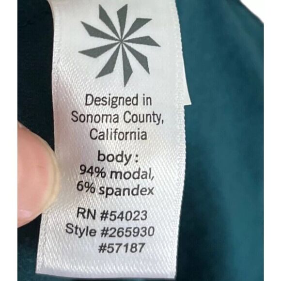 Athleta Long Sleeve Green Dress Stretch Athleisure Casual Wear Designer US Small - Picture 6 of 8